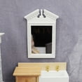 thumbnail image 3 of Espejo de casa de muñecas blanco para decoración de baño, escala 1:12, 3 of 3