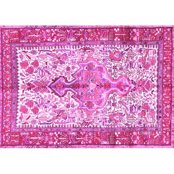 Ahgly Company Indoor Rectangle Persian Pink Traditional Area Rugs, 2' x 3'