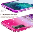 thumbnail image 4 of For Samsung Galaxy S21 Plus/S21+ Case w/ TPU Screen Protector Liquid Quicksand Glitter Cute Bling Girls Women [Shock Proof] for Galaxy S21 Plus/S21+ - Pink/Purple, 4 of 5
