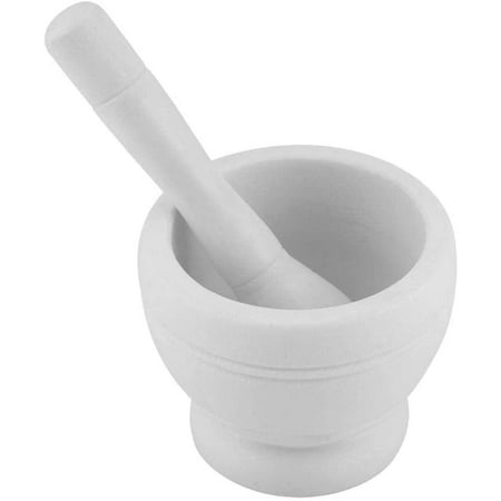

Spice Grinder Manual Pill Mill Mortar and Pestle for Home Kitchen (White)