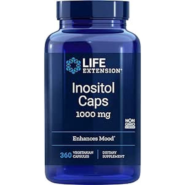 Life Extension | Inositol en cápsulas, 1000 mg, 360 cápsulas. Suplemento de Ayuda al estado de ánimo.