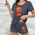 thumbnail image 7 of Jamicy Halloween Pajama Sets for Women Soft Sleepwear Halloween Print Pajama Sets for Women 2 Piece Short Sleeve Top with Shorts, 7 of 7
