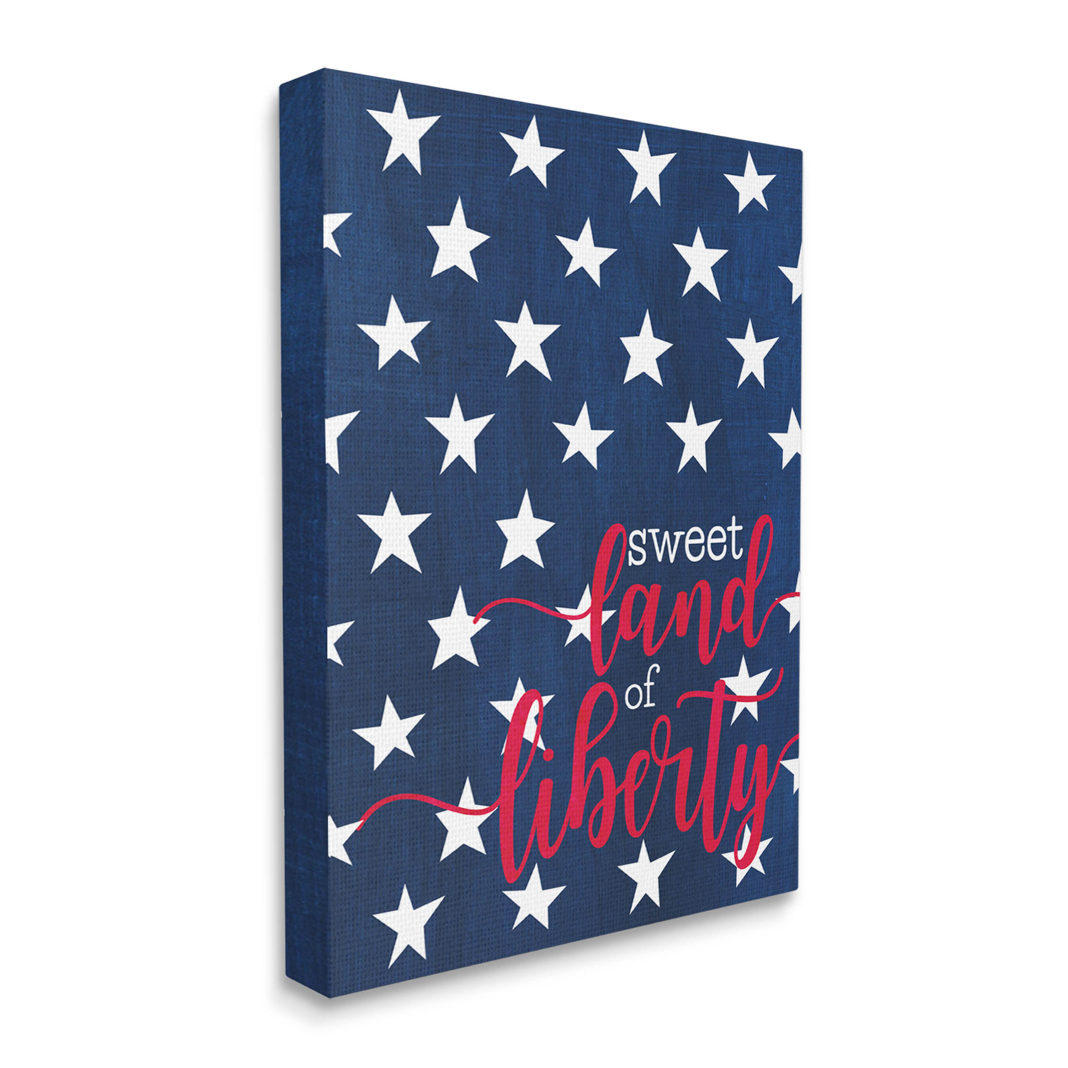 Stupell Industries Sweet Land Of Liberty Americana Graphic Art Gallery Wrapped Canvas Print Wall Art, Design by Alli Rogosich