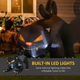 thumbnail image 6 of HOMCOM 4ft Inflatable Halloween Pouncing Black Cat, Inflatable Outdoor LED Yard Display for Holiday Home, 6 of 11