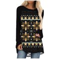 thumbnail image 1 of Mujeres Casual Tribal Wind Impreso Manga larga O-cuello Pullover Blusa Camiseta Tops Pompotops  FGAJ1181, 1 of 5