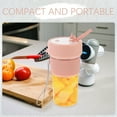 thumbnail image 4 of LIOOBO Portable Electric Juicer Cup Pink Rechargeable Fresh Juice Mixer for Kitchen, 4 of 5