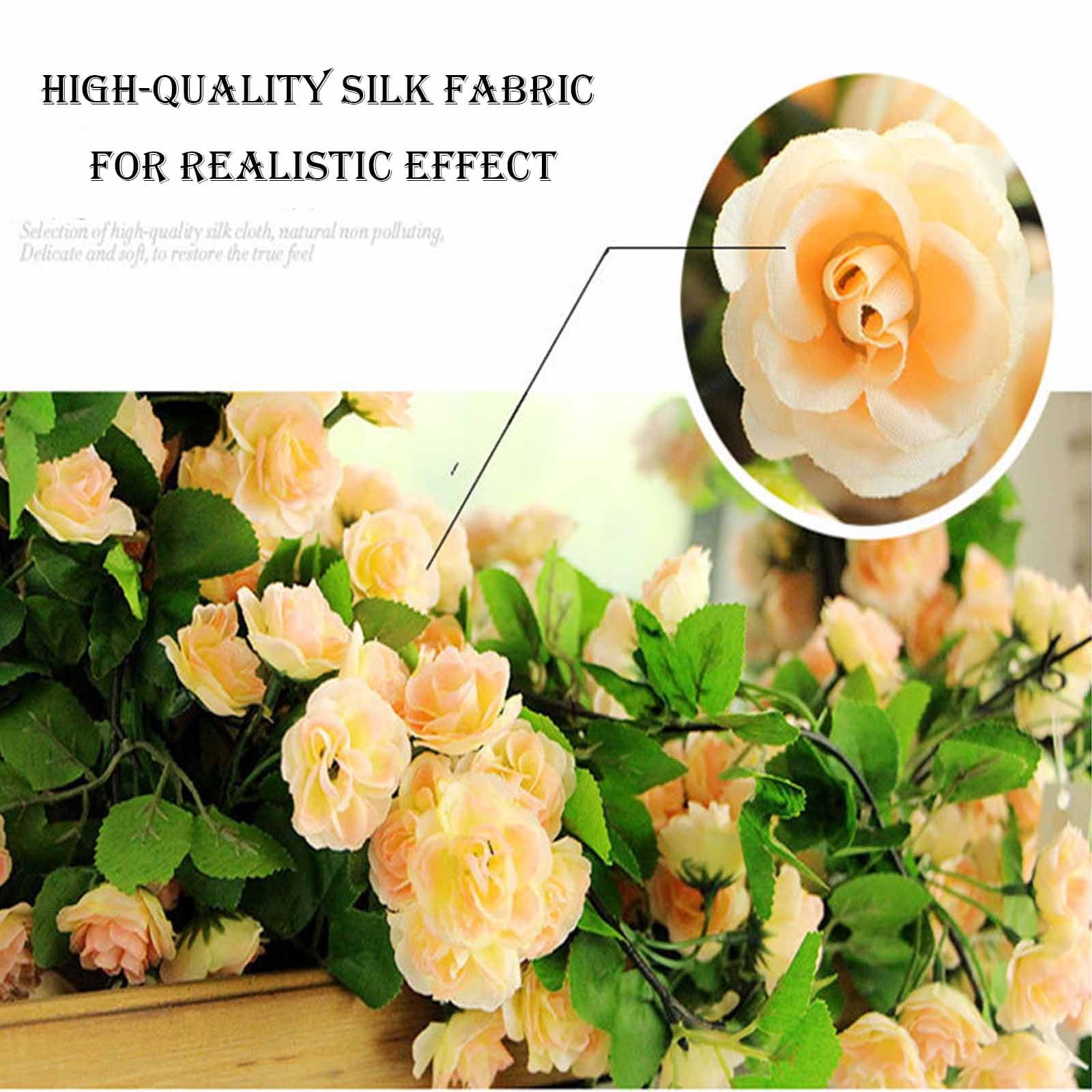 Clearance! Titcea 91" Artificial Cherries Blossoms Flower Vines, Hanging Silk Flower Garland Faux Flowers for Outdoors Spring Wedding Garden Party Home Arch Decor