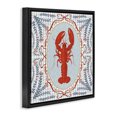 thumbnail image 2 of Stupell Industries Coastal Lobster Portrait Blue Gingham Black Floating Frame Canvas Art, 18 x 18, by Vero Illustrates, 2 of 8
