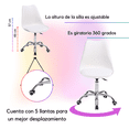 thumbnail image 3 of Set De 2 Sillas De Oficina Color Blanco Komfort Estilo Eames Con Ruedas, 3 of 5
