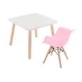 thumbnail image 1 of Mesa cuadrada con silla Eames con descansabrazos infantil  (Rosa), 1 of 1