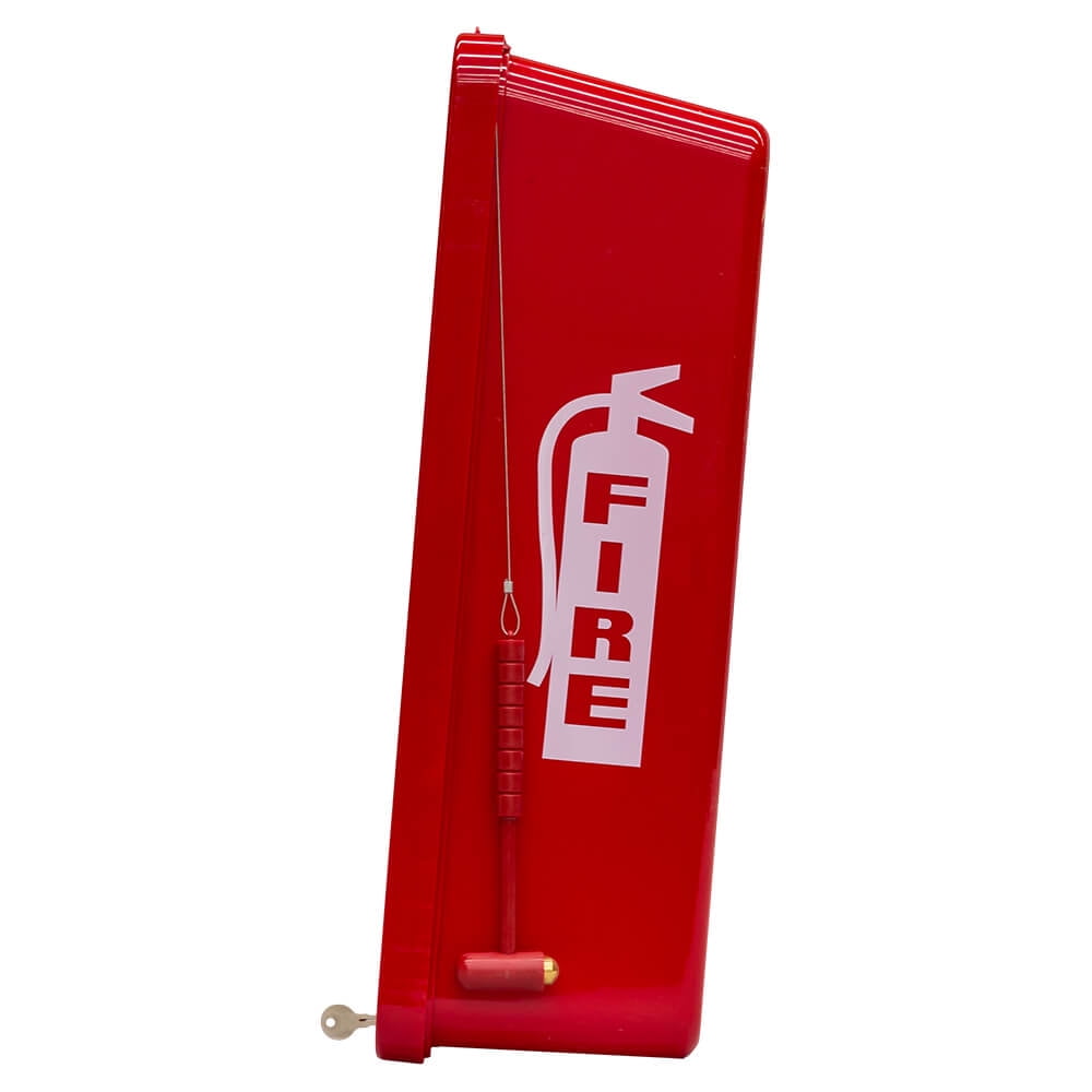 FireTech Fire Extinguisher Cabinet Surface Mount Indoor Outdoor Red 10 lb.