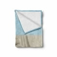 thumbnail image 2 of Rock Soft Flannel Fleece Throw Blanket, Bundle of Stones Centered in Raked Sand Clear Sky, Cozy Plush for Indoor and Outdoor Use, 70" x 90", Pale Blue Grey Yellow, by Ambesonne, 2 of 6