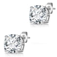 thumbnail image 6 of Sterling Silver CZ Cushion Stud Earrings for Women - Stylish and Elegant, 6 of 8
