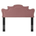 thumbnail image 6 of Headboard, Twin Size, Pink, Velvet, Modern Contemporary Mid-Century French Country, Mid Century Bedroom Master Guest Suite Room, 6 of 9