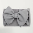 thumbnail image 2 of Ticikt Soft Stretchy Baby Girl Wide Headbands with Bow Headwraps Hair Bows Bands Accessories for Baby Boys Girls Toddlers,Color:Grey, 2 of 3