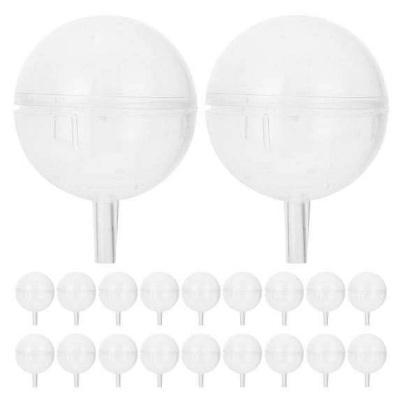 20pcs Clear Round Plastic Chocolate Box Holders Candy Wrappers Packaging Case Bouquet Support Rack for Valentine Wedding