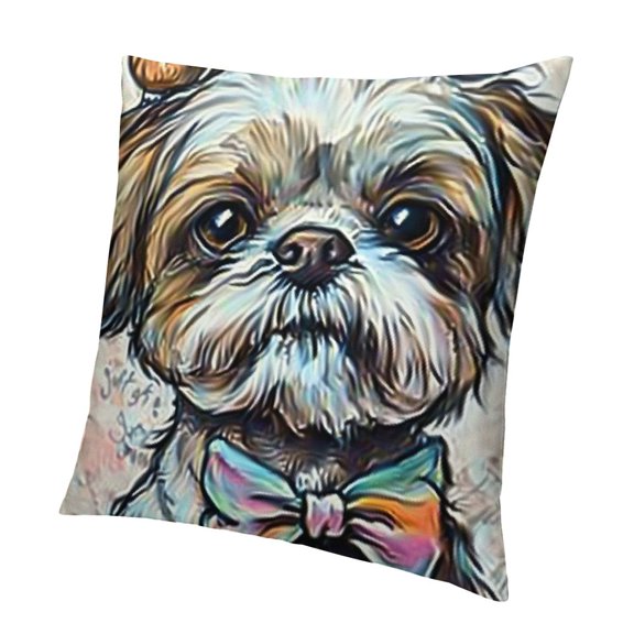 BANET Dogs Pattern Polyester Throw Pillow Covers Cushion Cases Home Decor Square 12x12in