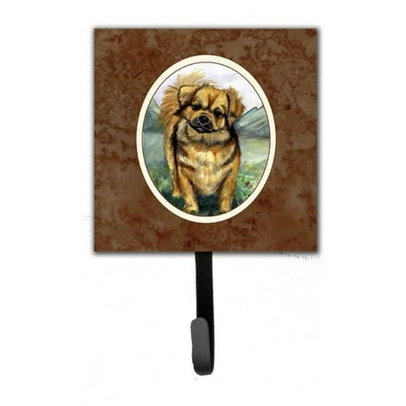 Tibetan Spaniel Leash or Key Holder, 6 x 1.25 x 4.25 in.