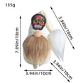 thumbnail image 3 of ShengapQ Halloween Skull Doll, Bearded Faceless Decoration, Spooky Party Prop, Unique Home Decor, Eerie Centerpiece for Halloween Festivities, 3 of 6