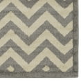 thumbnail image 3 of Corfu Chevron Grey Cream Area Rug 44" x 6" Polypropylene Geometric Design, 3 of 6
