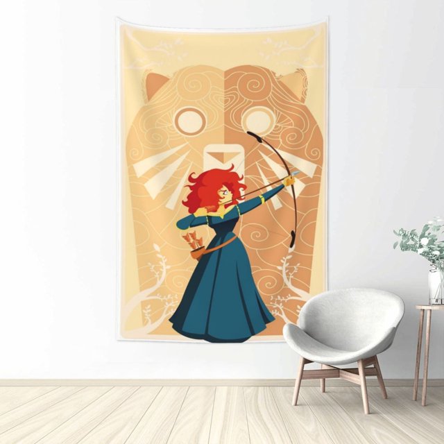 Tapiz de Mérida para dormitorio, estampado artístico para colgar en la pared, póster estético, decoración de fondo, tapices para sala de estar, dormitorio, regalo para fanáticos, 60 x 51 pulgadas