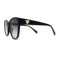 thumbnail image 3 of Timeless Classic Slick Oversize Cat Eye Mod Chic Plastic Sunglasses Black Beige Smoke, 3 of 4