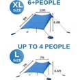thumbnail image 2 of Beach Tent Shade Canopy Portable Family Sun Shelter, UPF 50+ UV Protection Easy Setup Pop Up Beach Canopy with Carrying Bag, 2 of 6