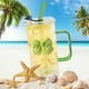 thumbnail image 4 of Vaso cuadrado de vidrio transparente con asa de nudo y pajilla | Diseño moderno y elegante | Resistente a altas temperaturas | 400 ml | Fácil de limpiar | Para café, leche, bebidas calientes o frías, 4 of 6
