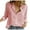 Pink, variant on Summer Tops for Women 2024 Vintage Slub Cotton Long Sleeve Button Down Turn Down Collar Breathable Blouse Star Printed Casual Loose T-Shirts