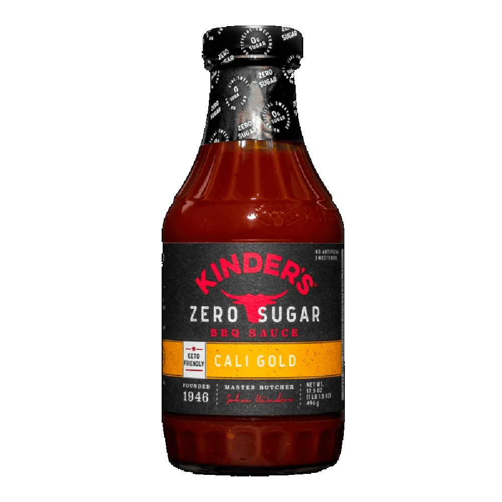 Kinder's Zero Sugar Cali Gold BBQ Sauce, 17.5 oz [Pack of 6]