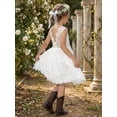 thumbnail image 3 of 2Bunnies Girls' 12M-10yr Paisley All-Over Lace Sleeveless Flower Girl Dress Knee, 3 of 6