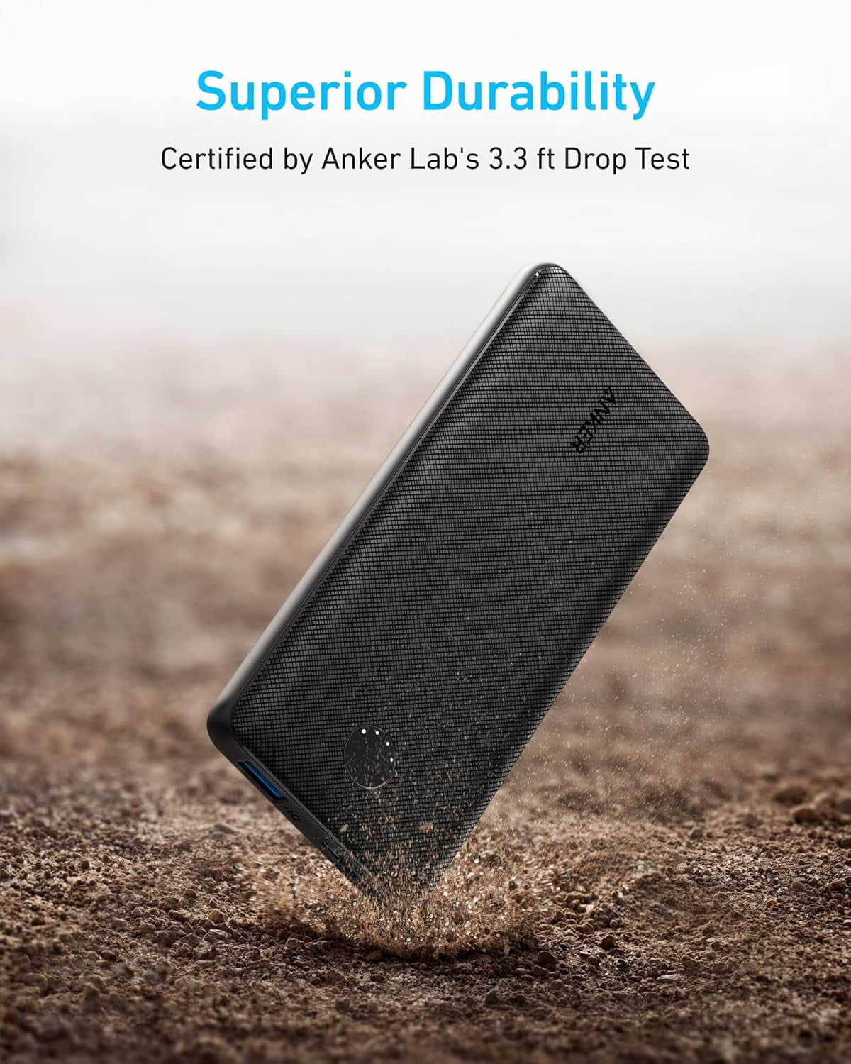Power bank (PowerCore 10K), compact travel ready with a 10,000 mah battery pack