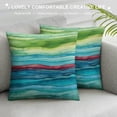 thumbnail image 3 of MLJA Blue and Pillow Cover Abstract Watercolor Hand Drawn Striped Long Pillow Case with Zipper Decorative Bedding Pillowcase Farmhouse Cushion Pillow Covers for Bedroom, 3 of 5