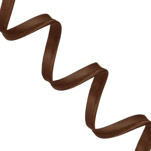 Piping Bias Tape 1/2 Inch 11 Yards Piping Trim with Cotton Core Lip Cord Trim for Sewing Binding Hemming Cushions DIY Decor Crafts, Brown