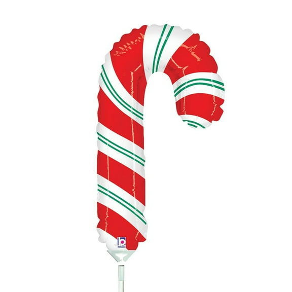 14 inch Candy Cane Mini Shape (Air-Fill Only) Foil Mylar Balloon - Party Supplies Decorations