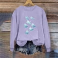 thumbnail image 2 of Enjoytime Halloween Womens Sweatshirt Ghost Print Long Sleeve Crew Neck Sweatshirts Fall Fashion Loose Funny Casual Pullover Tops, 2 of 5