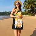 thumbnail image 3 of Fotbe Sunflower Gnomes 3 Vestido de Verano sin Mangas para Mujer – Vestido Midi Línea A, Estilo Camiseta Floral, Vestido Playero Casual y Fluido, 3 of 7