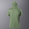 thumbnail image 6 of Trgacdwlo Mens Short Sleeve Hoodie Quick Dry Athletic Shirts for Men Moisture Wicking Sun Protection Hooded Gym Shirts Men Green L, 6 of 8
