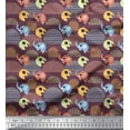 thumbnail image 1 of Soimoi Poly Crepe Fabric Cute Elephant Kids Decor Fabric Printed Yard 42 Inch Wide, 1 of 3
