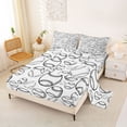 thumbnail image 2 of Castle Fairy Baseball Print King Sheets 4pcs, Sport Theme Bedding, White Black,1 Fitted Sheet, 1 Flat Sheet and 2 Pillowcases, 2 of 6
