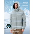 thumbnail image 6 of CAMEL Mens Ski Jacket Men's Trekking Winter Coat Snow Jacket Hooded Windbreaker Hiking Raincoat Light Gray S, 6 of 11