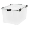 thumbnail image 2 of IRIS USA Boîte de Rangement Transparente Étanche 74 Pintes avec Boucle, (4 Pack), 2 of 7