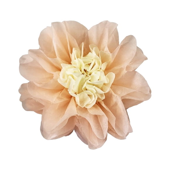 Yuarrent Flores de papel Adornos florales para pared Artesanía hecha a mano Adorno de bricolaje Fondo decorativo Doble color Artesanía Melocotón 30cm