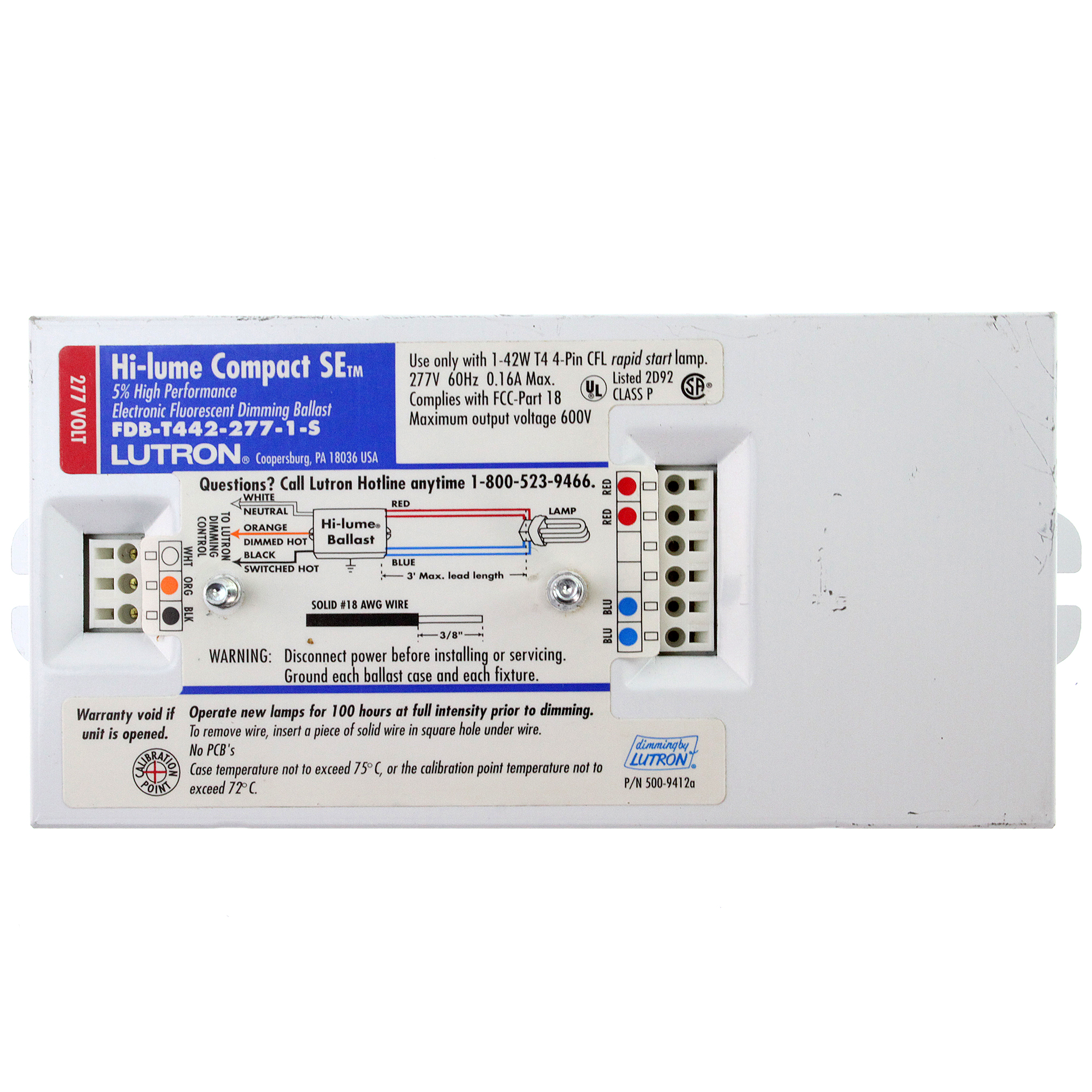 Lutron FDBT4422771S HiLume CompactSE Electronic Flourescent