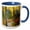 Blue/White, variant on 3drose, Alaska, Denali National Park. a Hiking Trail Through Fall Foliage, 15oz Mug