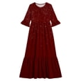 thumbnail image 4 of Mifsaly Little Girl Dresses Ruffle Half Sleeve A-Line Tiered Long Dress Comfortable Flowy Casual Summer Beach Sundress with Pockets, 4 of 7