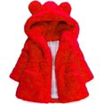 thumbnail image 1 of XINQIHANG Girls Winter Warm Ear Hooded Faux Fur Fleece Jacket Coats, 1 of 2