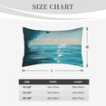 thumbnail image 4 of Daiia Turquoise Ocean Reflection Bedding Waterproof Pillow Protector Zippered Queen – Bed Bug Proof Pillow Encasement-14"x20", 4 of 6