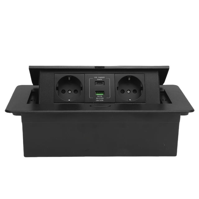 Power Strip Empotrada, 16A 4000W Desktop Outlet Box 2 PRONG OUTLETS para Compras en Compras