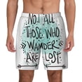 thumbnail image 3 of Uemuo Not All Who Wander Are Lost1 Pattern Mens Swim Trunks Quick Dry Board Shorts with Mesh Lining, Stretch Beach Shorts Quick Dry No-Chafing Board Shorts-Small, 3 of 9